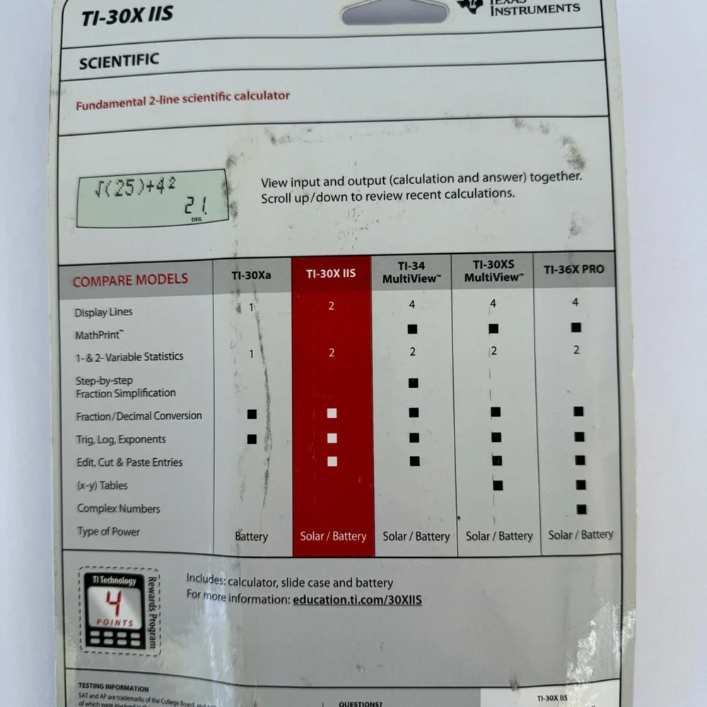 Texas Instruments TI-30XIIS general Math - Picture 3 of 4